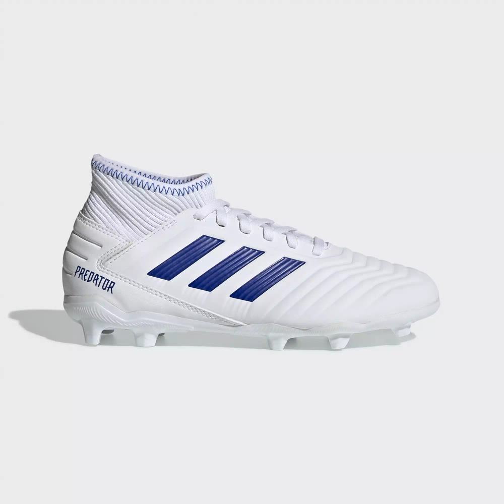 Adidas Predator 19.3 Firm Ground Tacos de Futbol Blancos Para Niña (MX-58765)